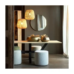 Doutzen Spiegel rond metaal goud 80cm