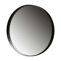 Doutzen Spiegel rond metaal zwart 50cm