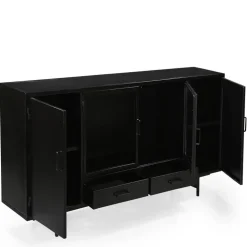 DPX Odin Dressoir 4 deurs 2 lade zwart 200cm