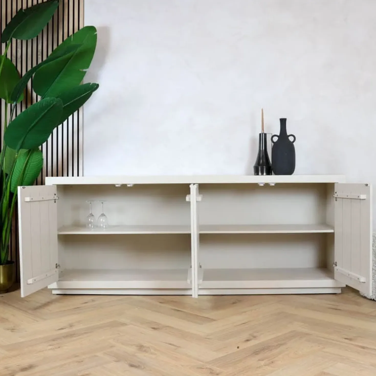 Dressoir Dortmund mangohout zand 200cm