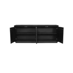 Dressoir Dortmund mangohout zwart 200cm