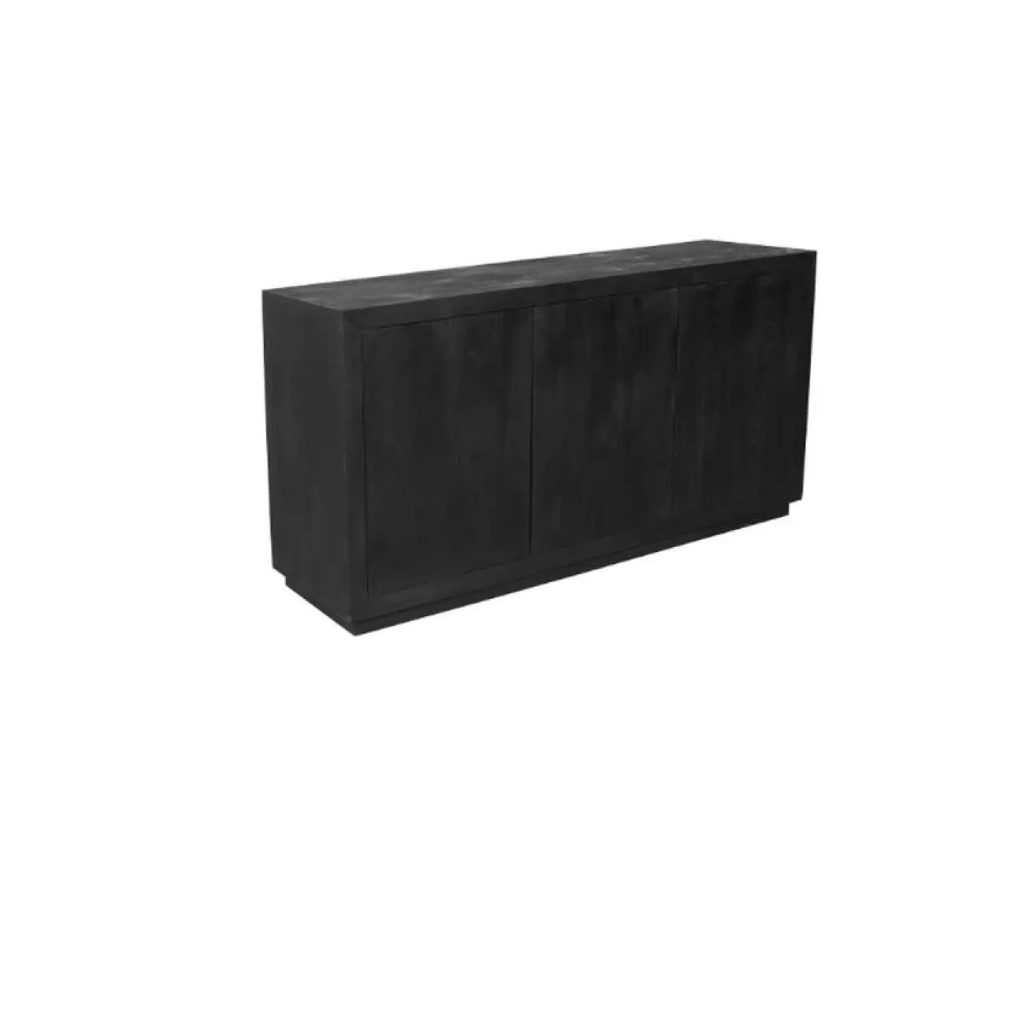 Dressoir Dortmund mangohout zwart 150cm