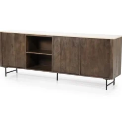Dressoir Lio mangohout 3 deurs 200cm