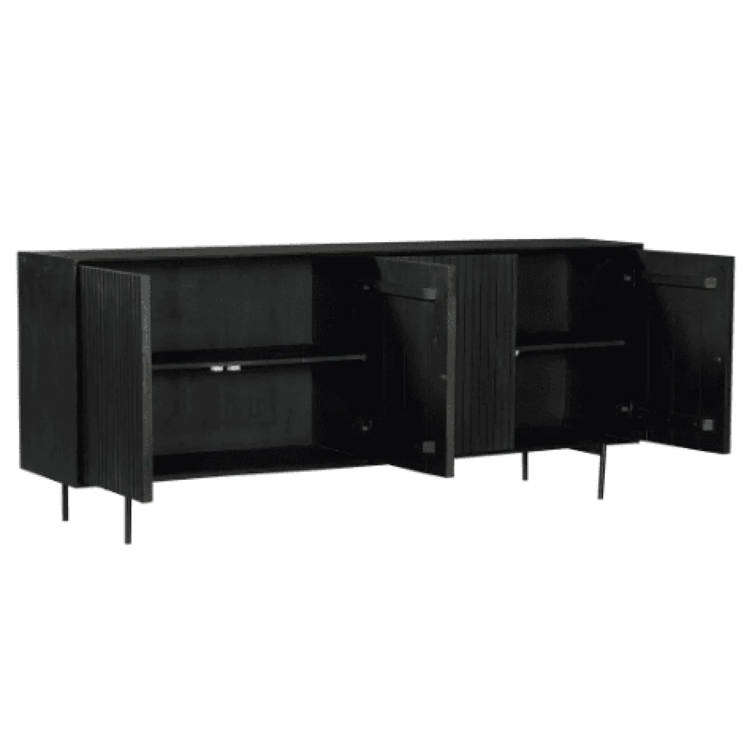 Dressoir Martin zwart 210 cm