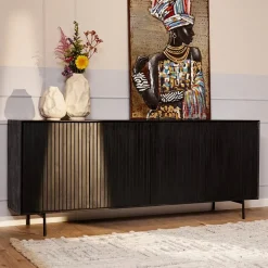 Dressoir Martin Zwart 165cm