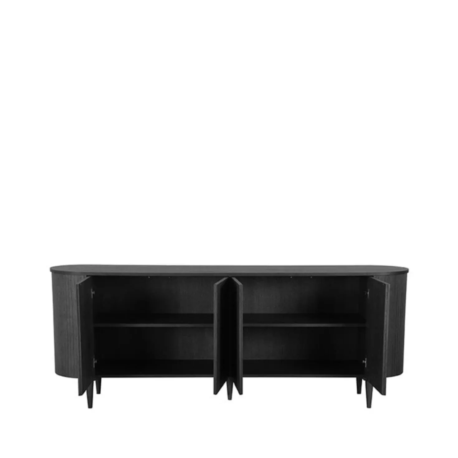 Dressoir Oliva Zwart Eikenhout 220cm
