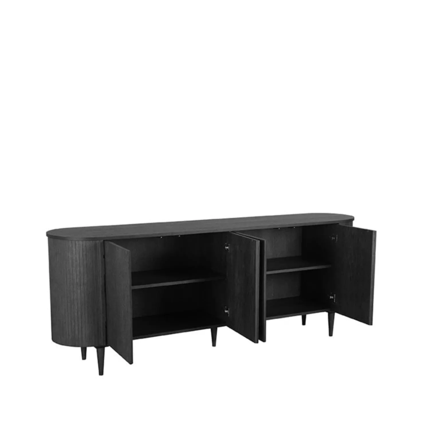 Dressoir Oliva Zwart Eikenhout 220cm