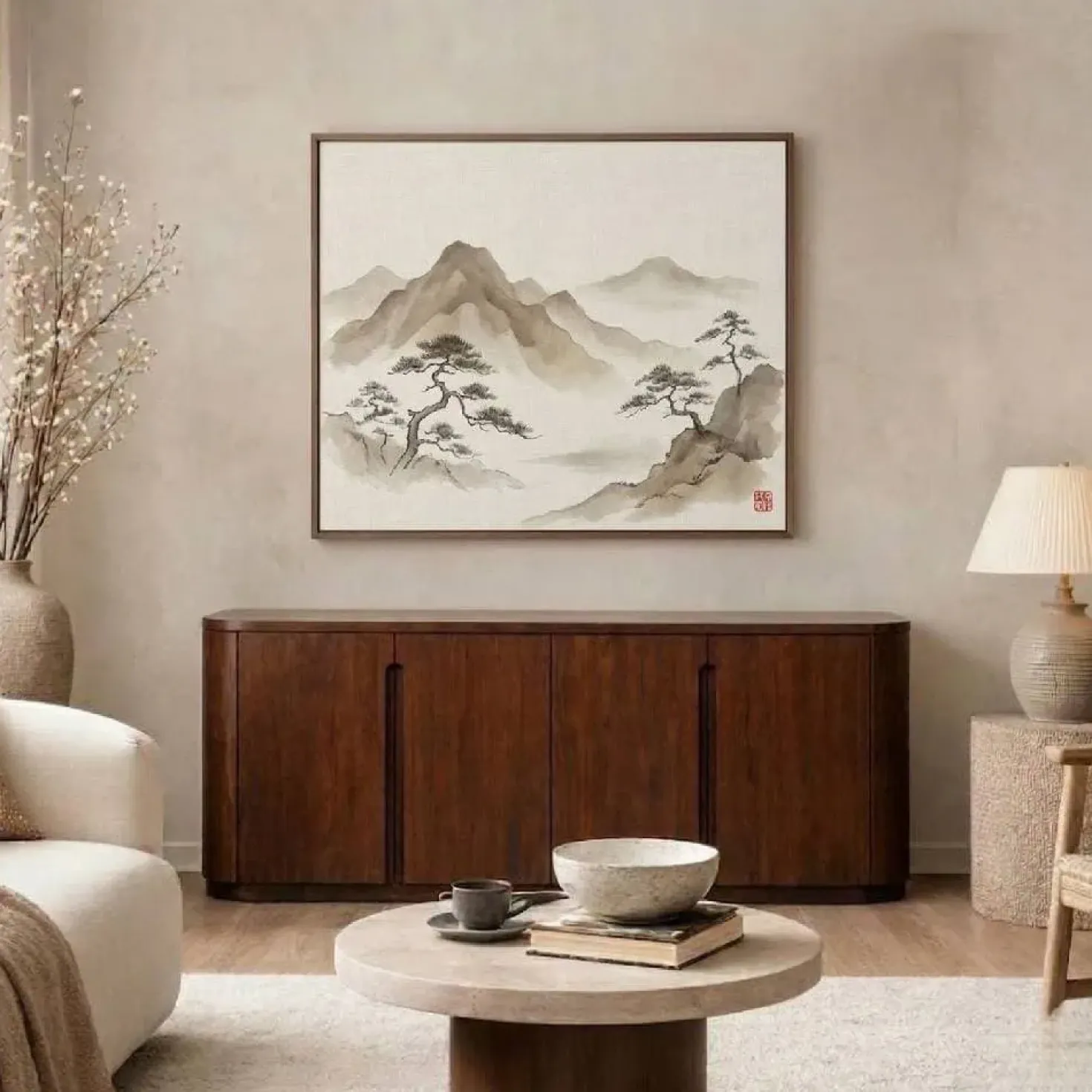 Dressoir Yama walnoot | 165cm