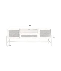 Dressoir Yasu Rotan Beige 148cm