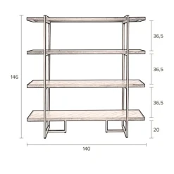 Dutchbone Class Wandkast zwart