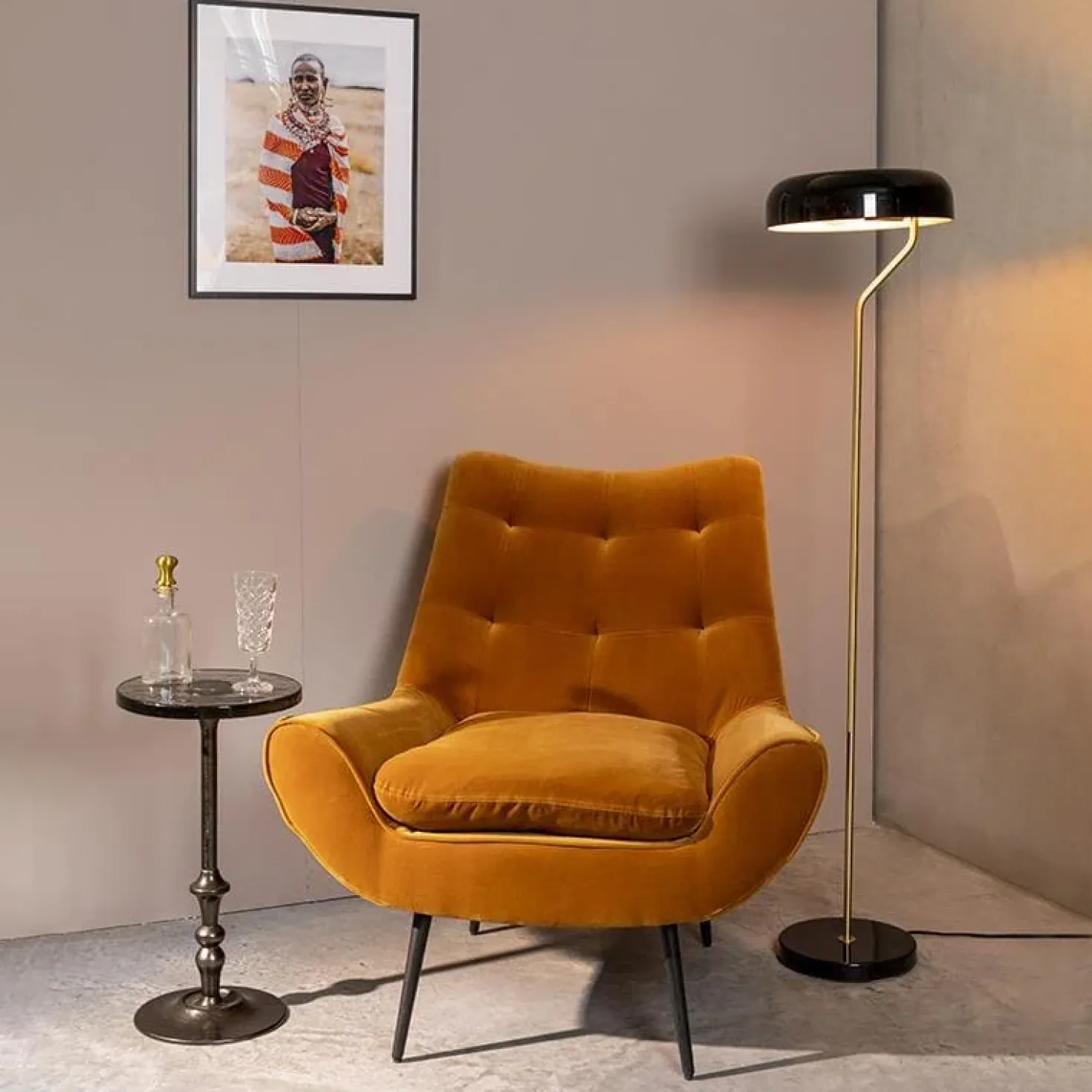 Dutchbone Eclipse Vloerlamp Zwart