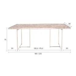 Dutchbone Eetkamertafel Class 180x90cm zwart