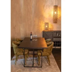 Dutchbone Eetkamertafel Class 180x90cm zwart