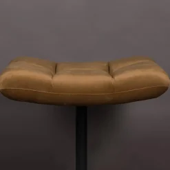 Dutchbone Hocker Bar Velvet Goud Bruin