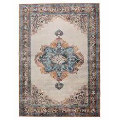 Dutchbone Mahal Vloerkleed Blauw Brick 200x300cm