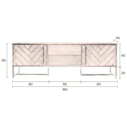 Dutchbone Tv meubel Class naturel eiken 180cm