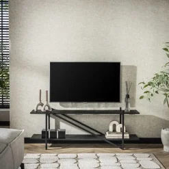 Eddy Tv-meubel metaal Antraciet 140cm
