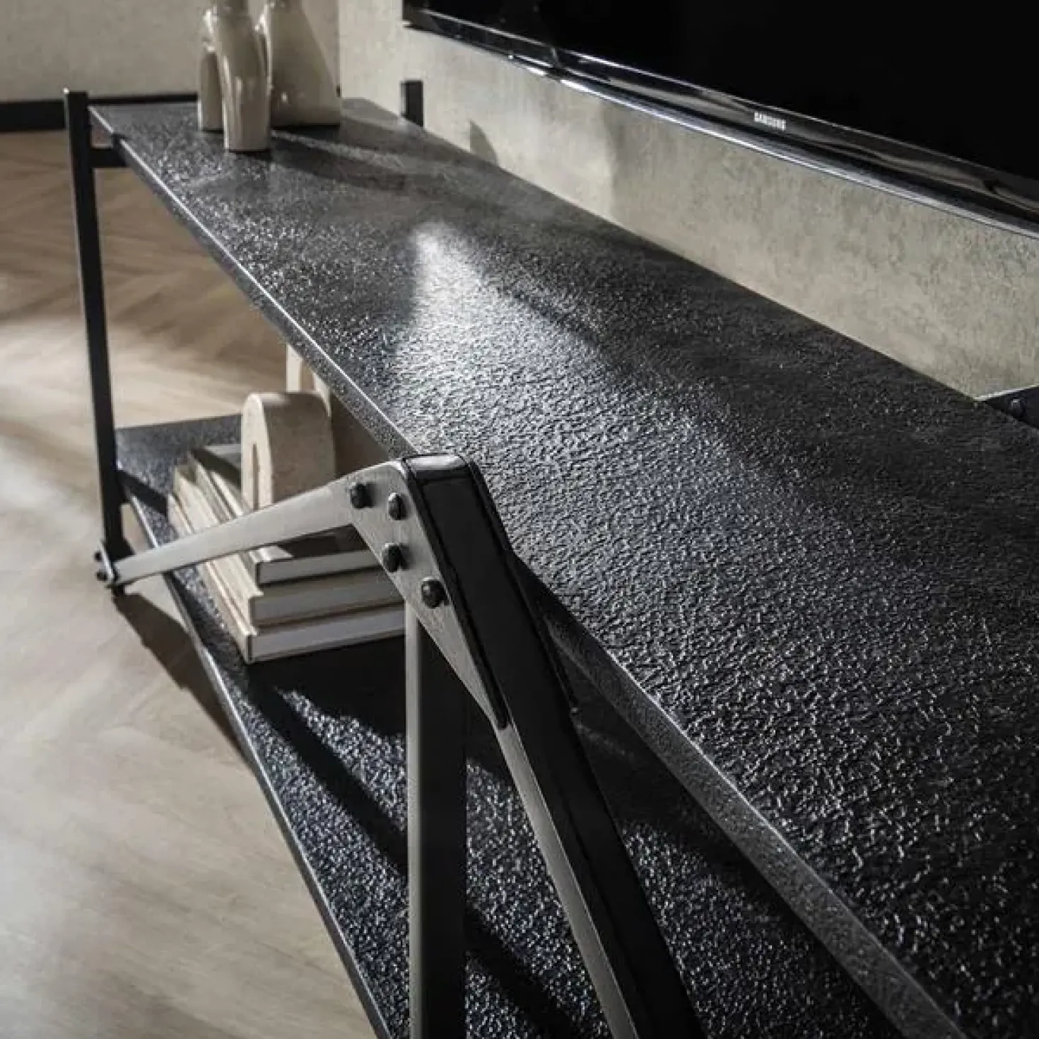 Eddy XL Tv-meubel metaal Antraciet 220cm