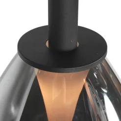 Edgar 5-lichts getrapte Hanglamp Smoke Glas