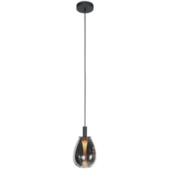 Edgar 1-lichts Hanglamp small Smoke Glas