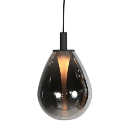 Edgar 1-lichts Hanglamp small Smoke Glas