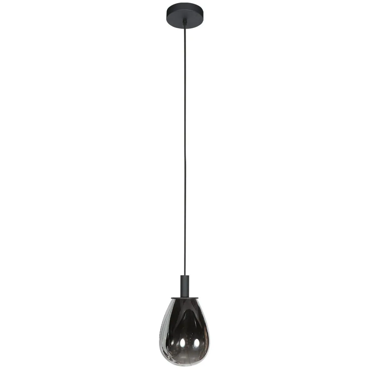 Edgar 1-lichts Hanglamp small Smoke Glas