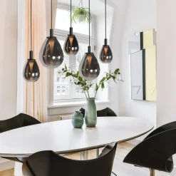Edgar 5-lichts Hanglamp Smoke Glas