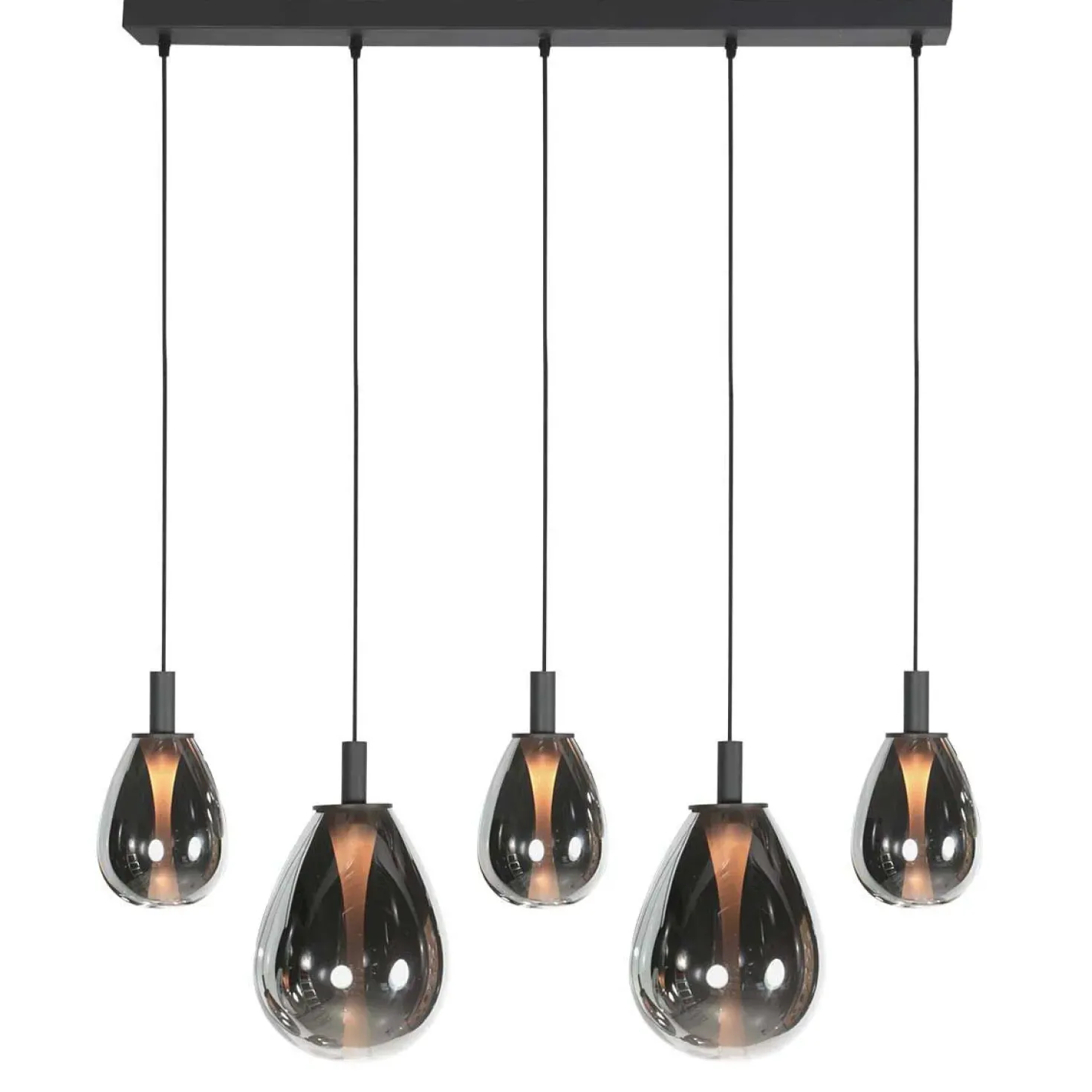 Edgar 5-lichts Hanglamp Smoke Glas