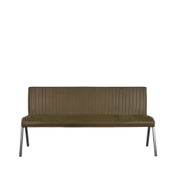 Eetkamerbank Matz Army green Microfiber 175cm