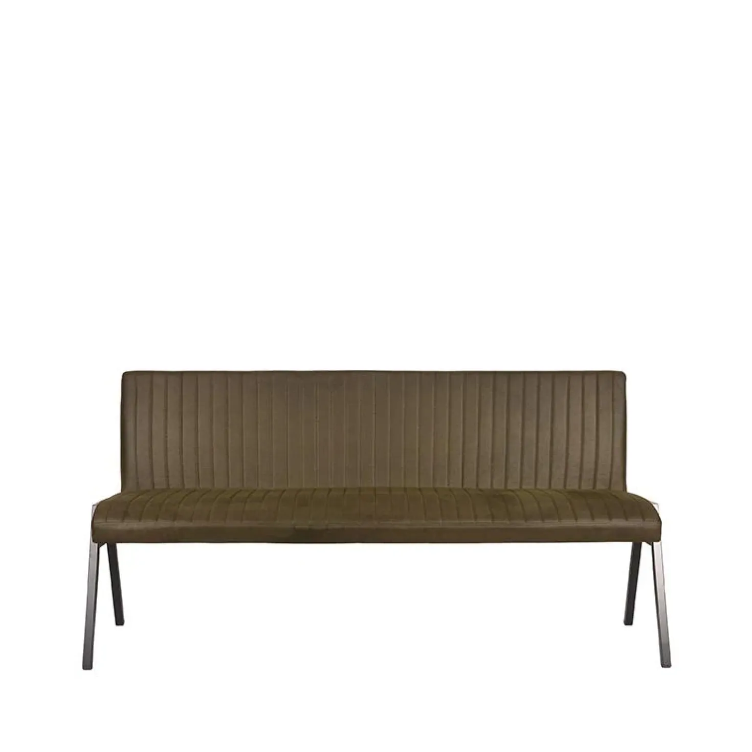 Eetkamerbank Matz Army green Microfiber 175cm