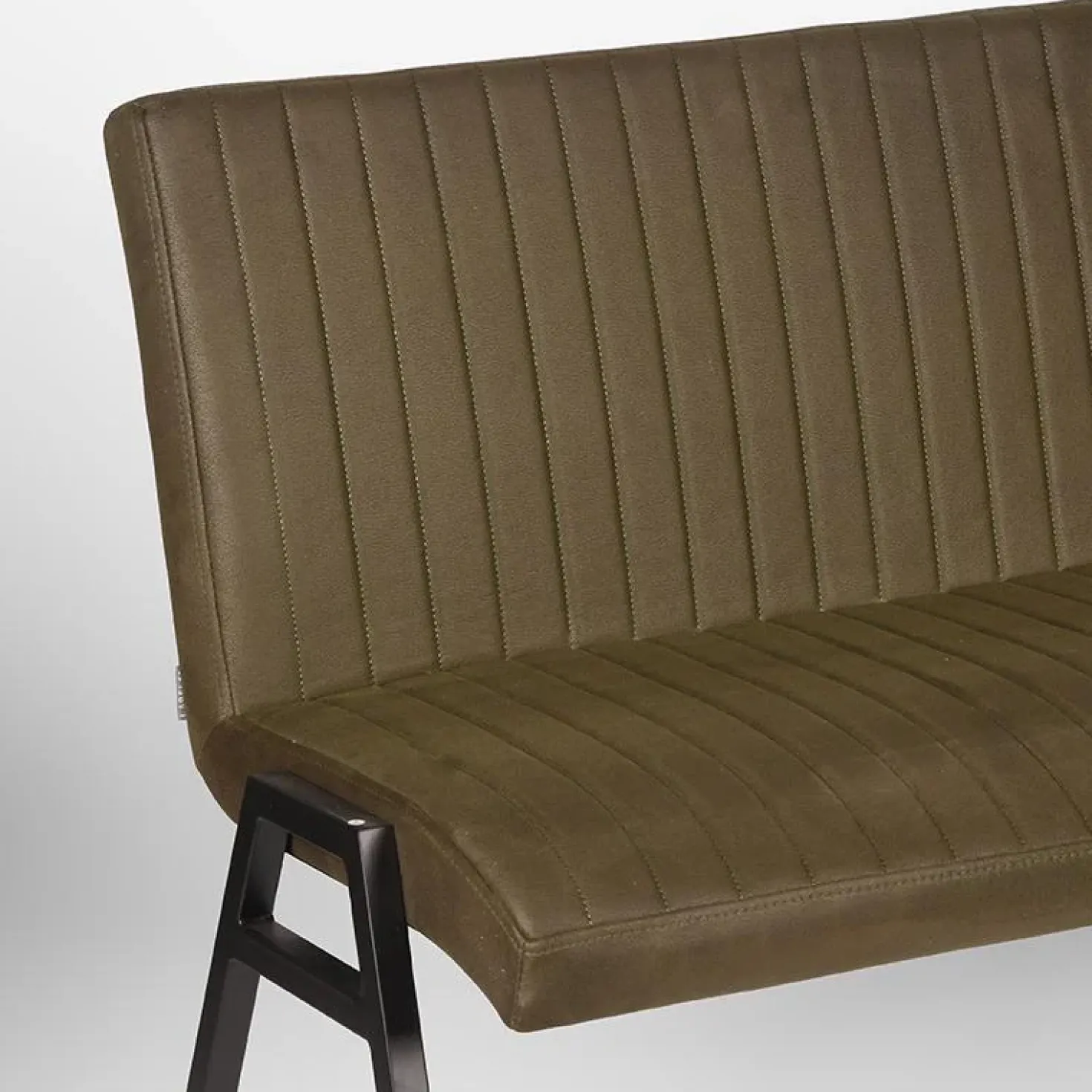 Eetkamerbank Matz Army green Microfiber 145cm