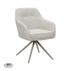 Eetkamerstoel Akira Naturel Boucle met Taupe poot