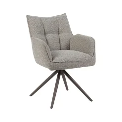 Eetkamerstoel Amalfi Mushoom Boucle met Brons poot