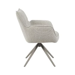 Eetkamerstoel Amalfi Naturel Boucle met Taupe poot