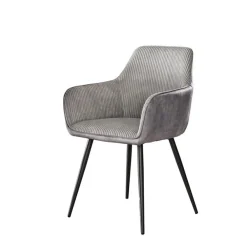 Eetkamerstoel Angie Ribstof Zilver 57cm