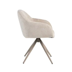 Eetkamerstoel Fiby Naturel met Taupe poot