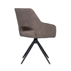 Eetkamerstoel Finley Bruin Boucle