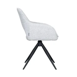 Eetkamerstoel Finley Wit Boucle