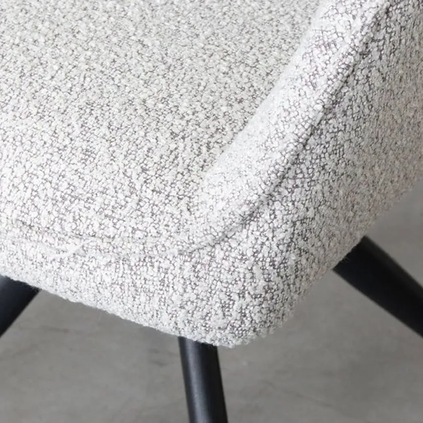Eetkamerstoel Finley Wit Boucle