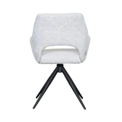 Eetkamerstoel Finley Wit Boucle