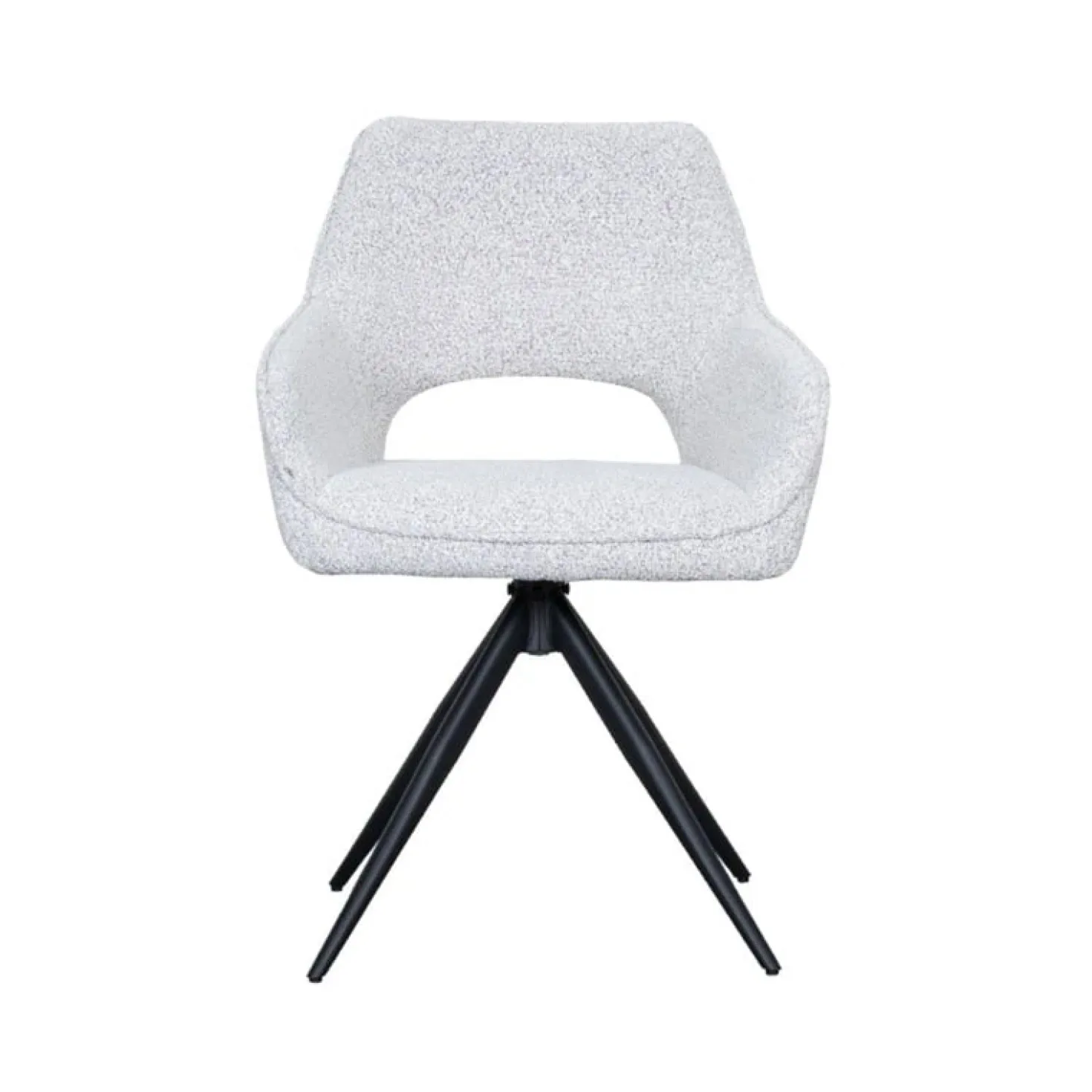 Eetkamerstoel Finley Wit Boucle