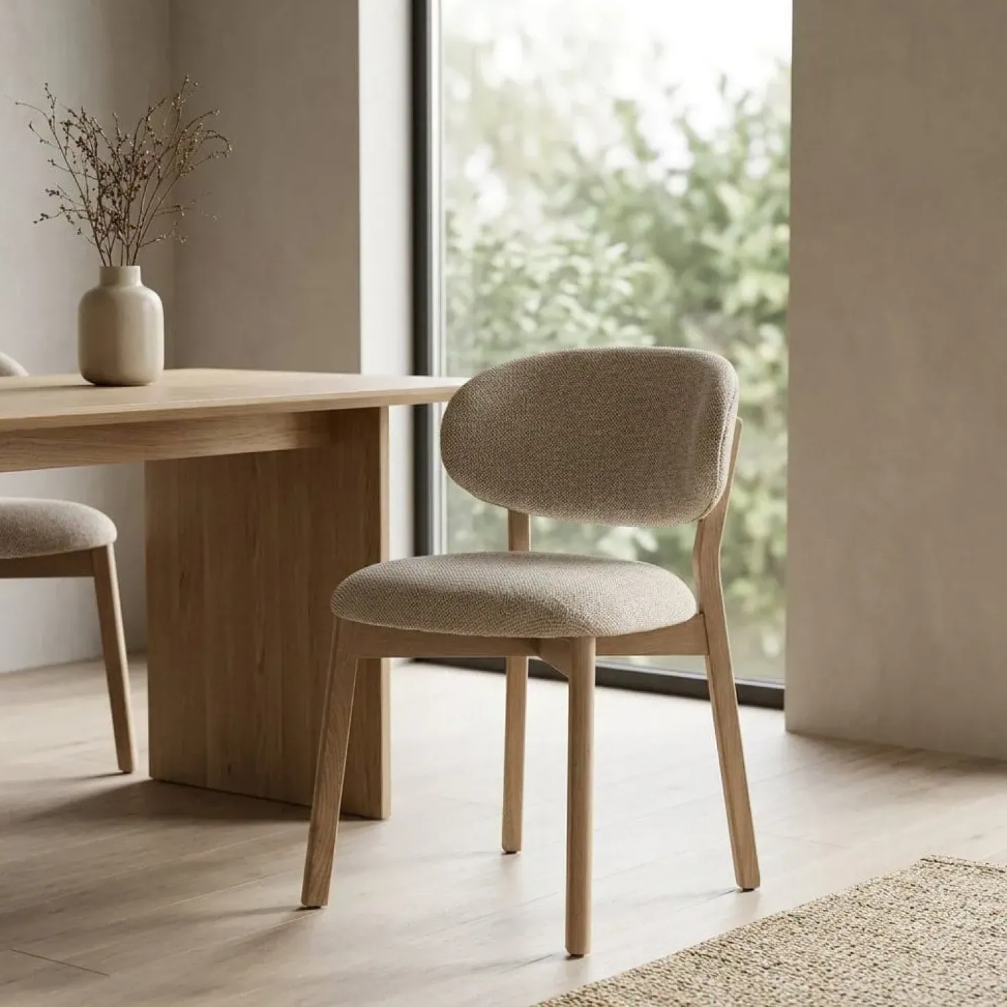 Eetkamerstoel Mikky Naturel Taupe