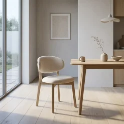 Eetkamerstoel Mikky Naturel Beige
