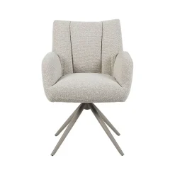 Eetkamerstoel Padua Naturel Boucle met Taupe poot
