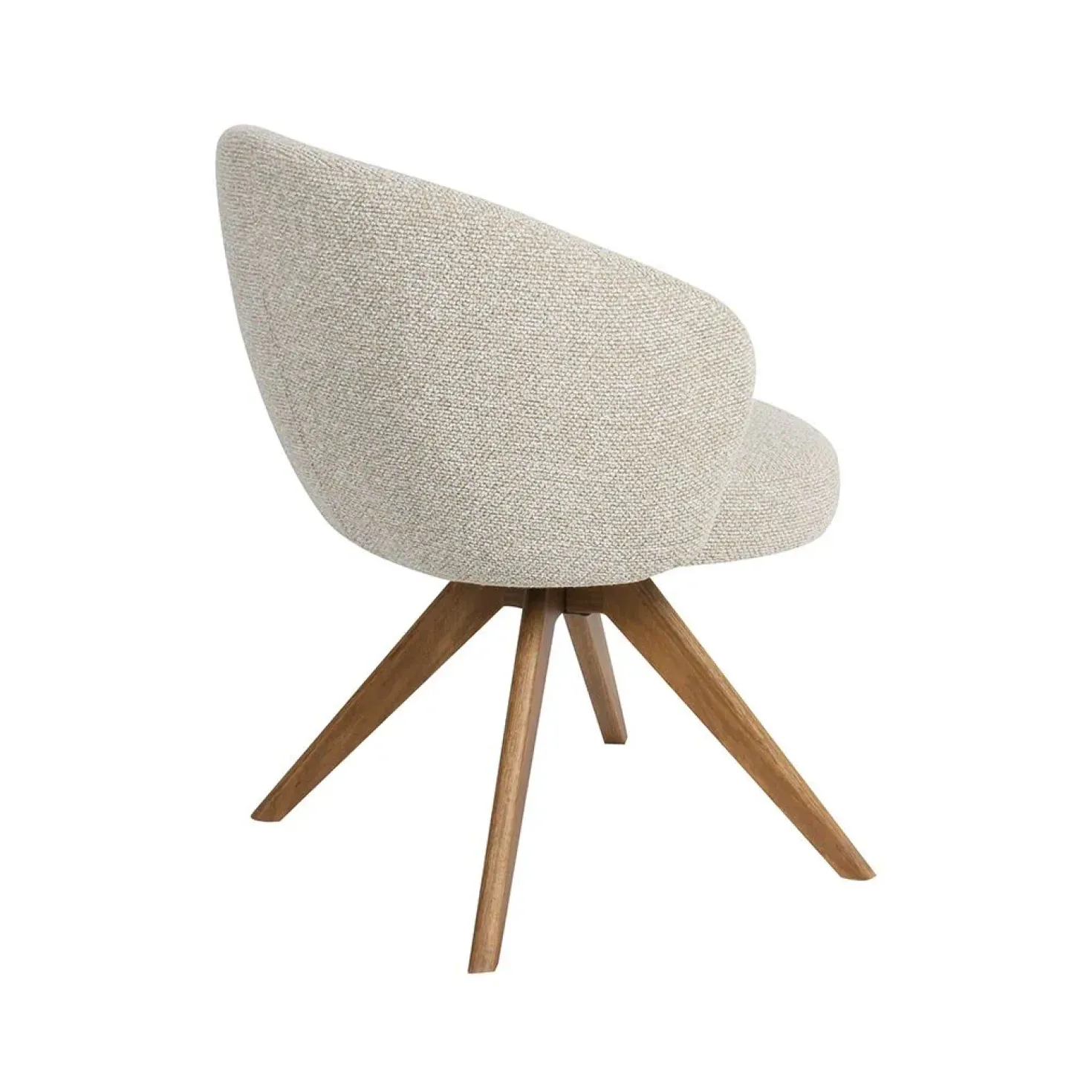 Eetkamerstoel Sabi Naturel Boucle met Naturel poot