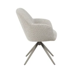 Eetkamerstoel Sayuri Naturel Boucle met Taupe poot