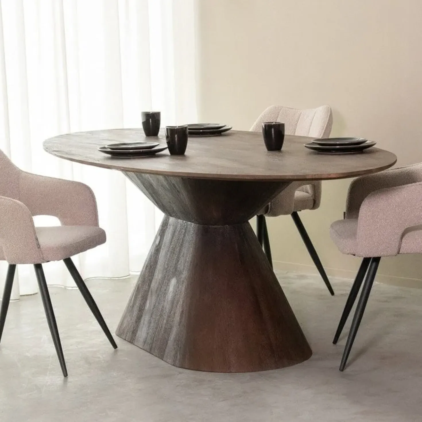 Eetkamertafel Jagger Espresso Mangohout 220cm