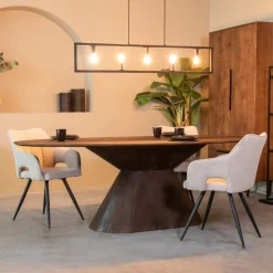 Eetkamertafel Jagger Espresso Mangohout 240cm