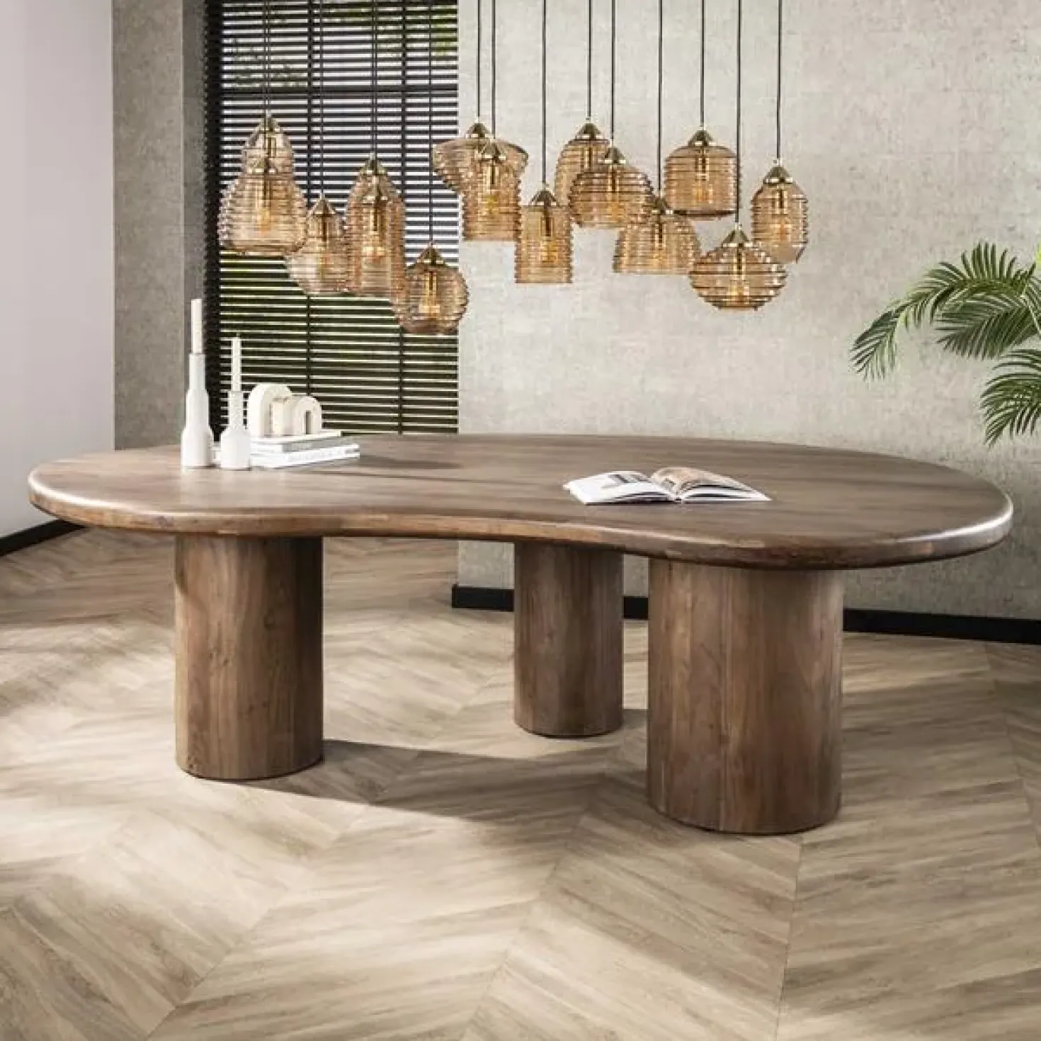 Eettafel Andreas organisch Acaciahout 244cm