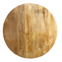 Eettafelblad industrieel rond mangohout 140cm